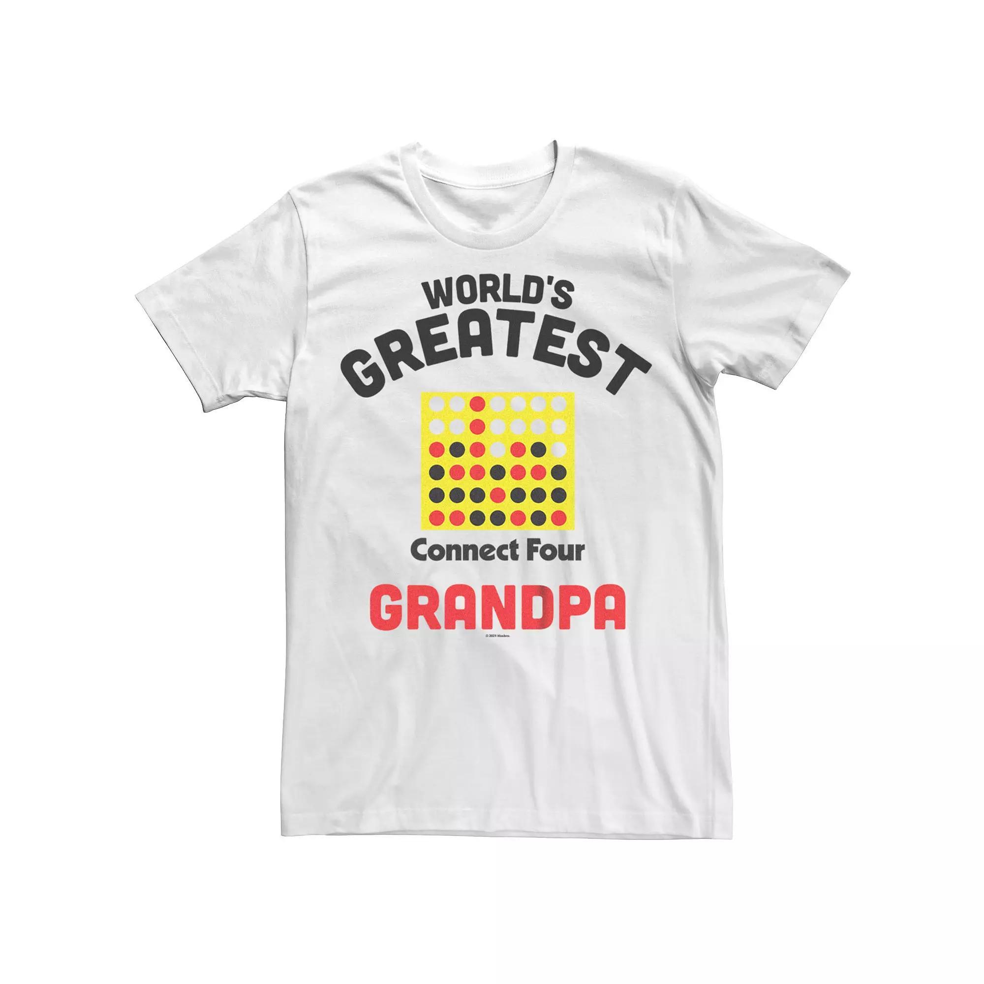 Men's Connect Four World's Greatest Grandpa Graphic Tee, Size: XL Tall, White Product Image