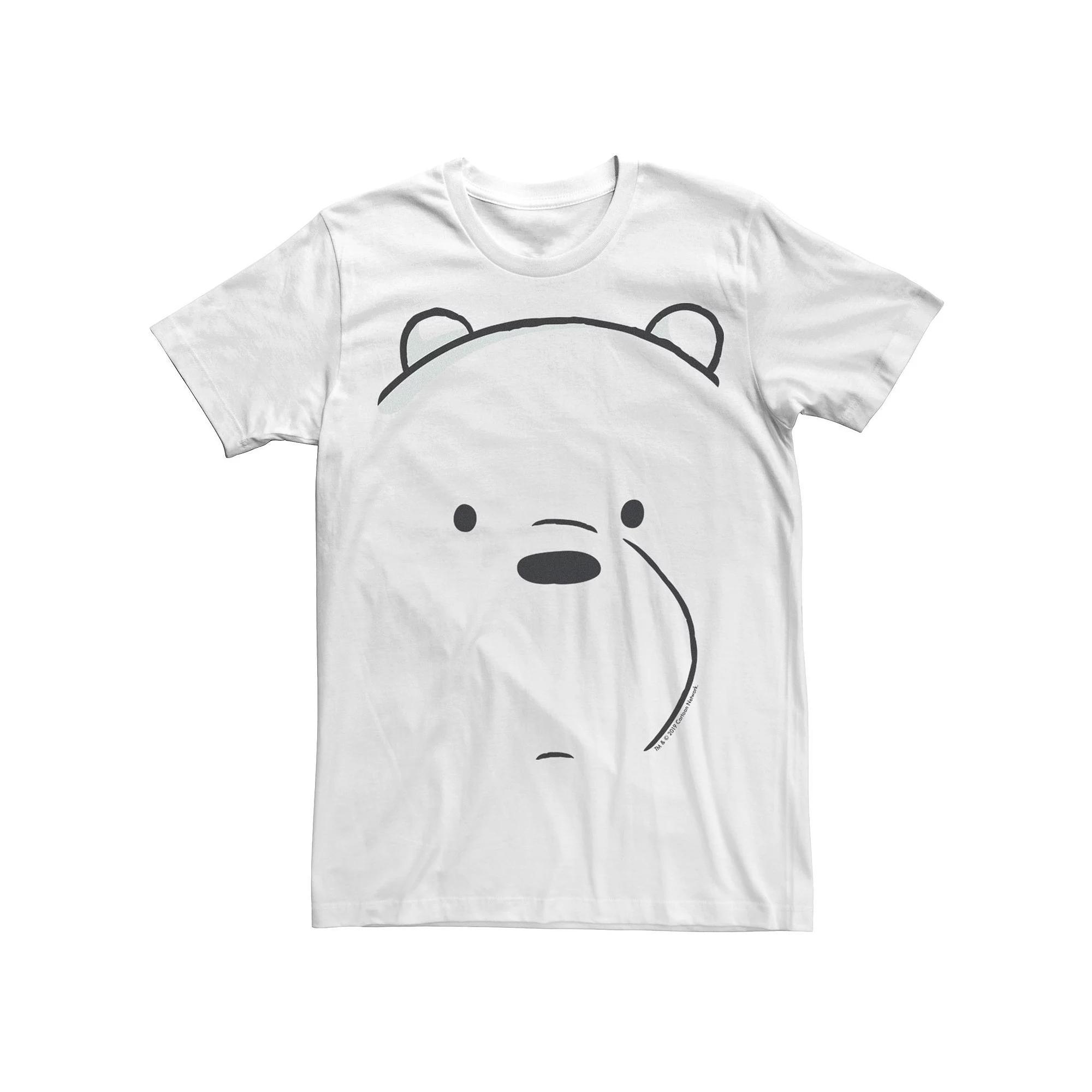 Men's CN We Bare Bears Ice Bear Big Face Tee, Size: XL, White Product Image
