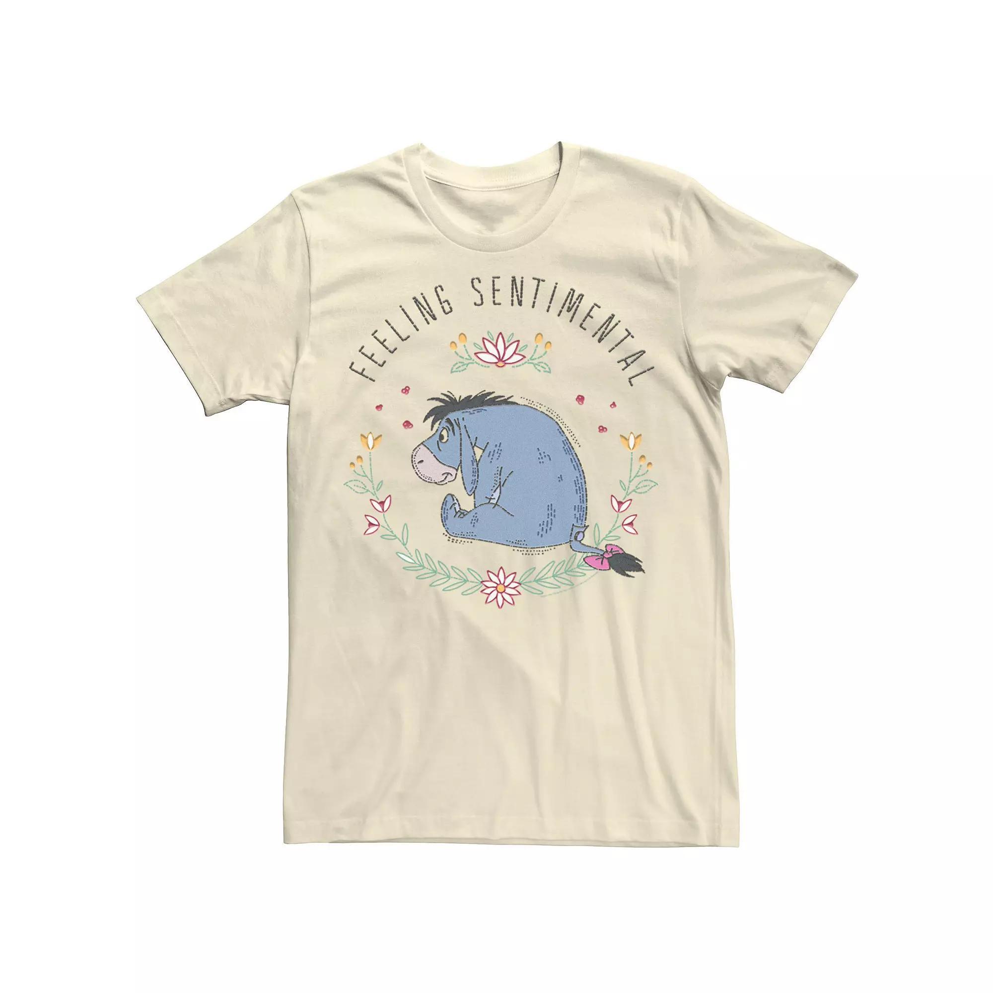 Disney's Winnie The Pooh Eeyore Feeling Sentimental Men's Tee, Size: 3XL, Natural Product Image