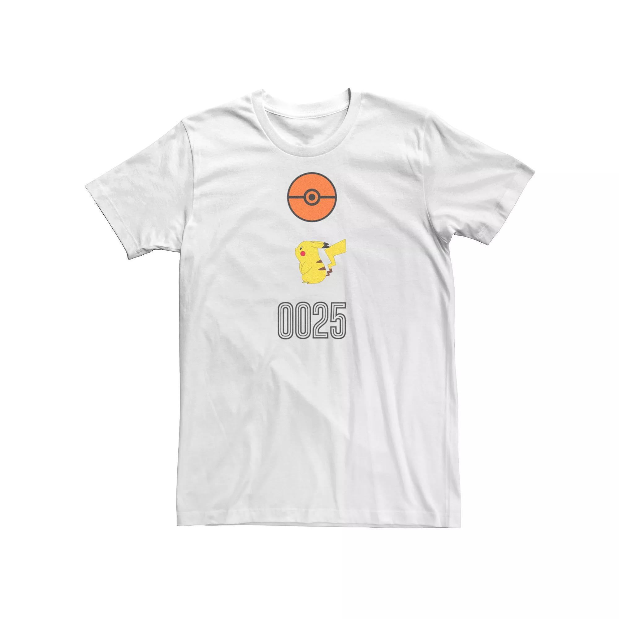 Men's Pokemon Pikachu Pokeball Pocket Tee, Size: XS, White Product Image