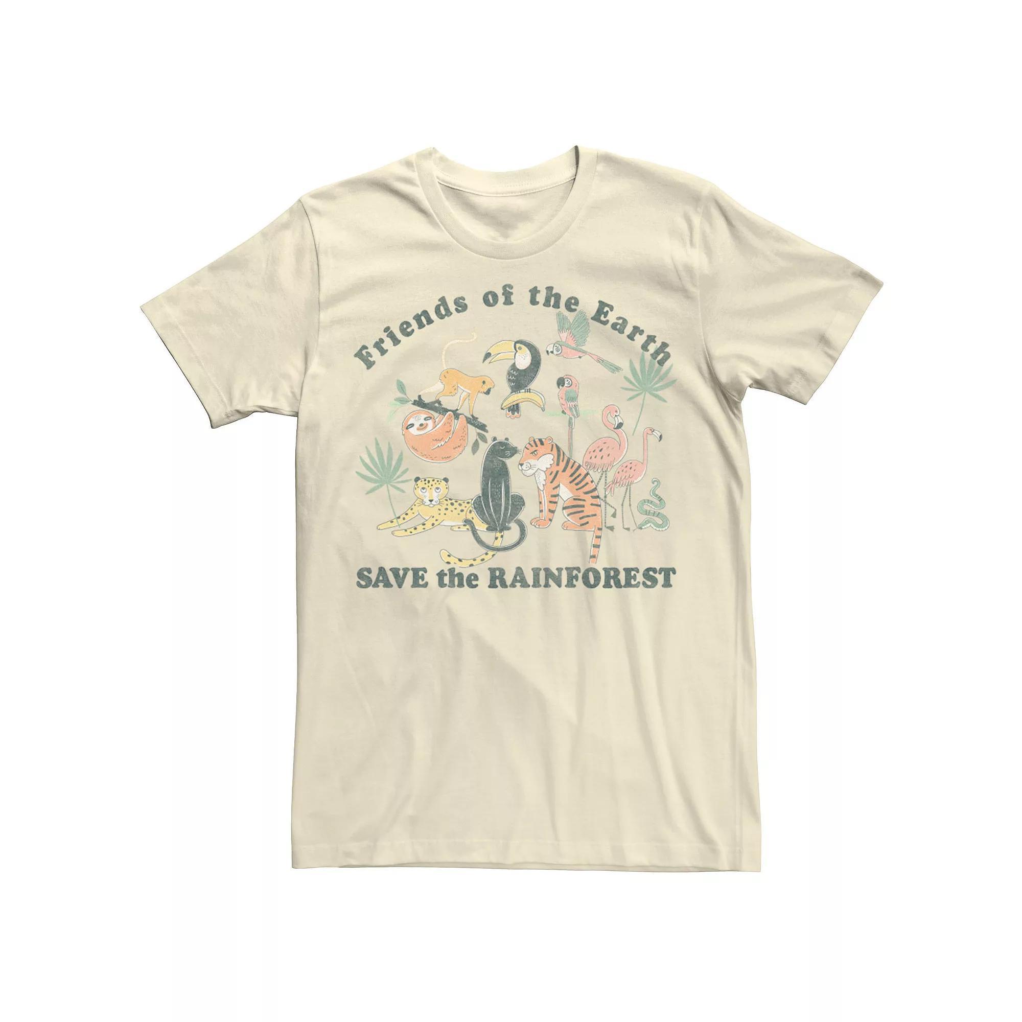 Men's Fifth Sun Save The Rainforest Animal Tee, Size: Medium, Natural Product Image