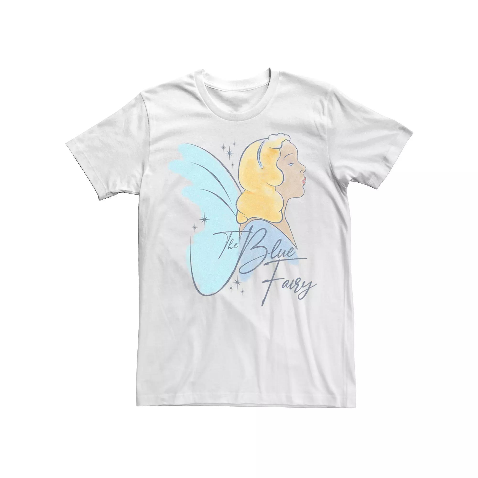 Disney's Pinocchio Men's The Blue Fairy Watercolor Tee, Size: XS, White Product Image