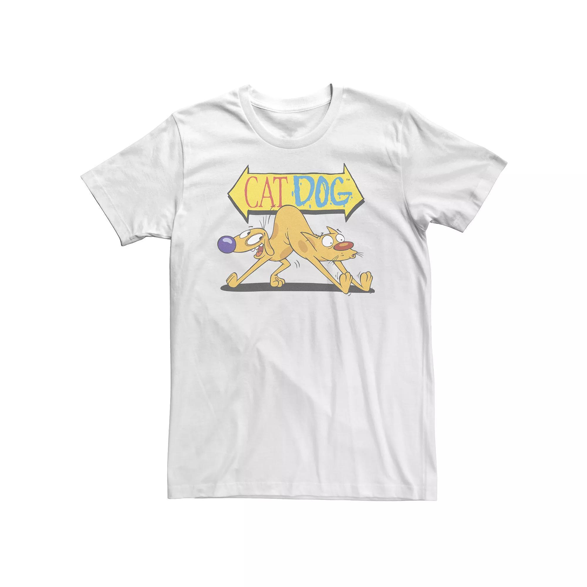 Big & Tall Nickelodeon CatDog Show Title Tee, Men's, Size: 5XL, White Product Image