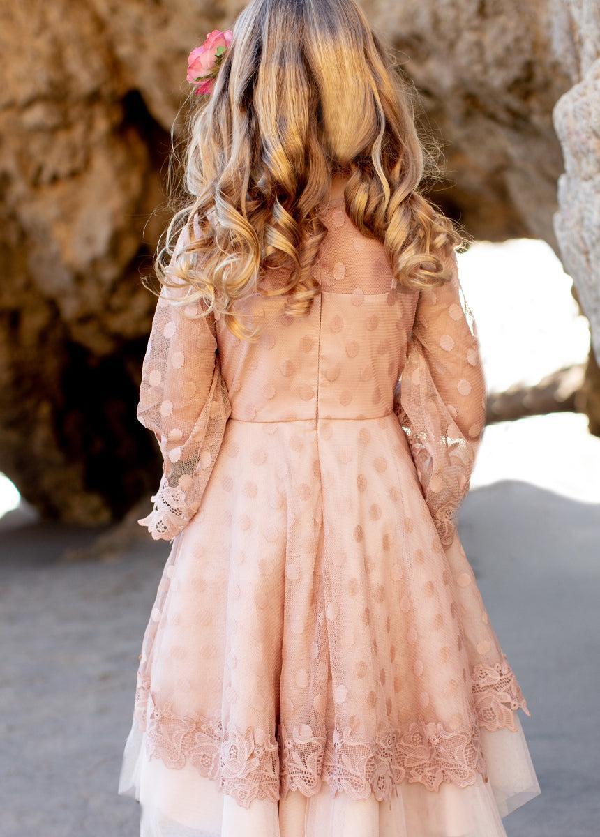 Gracyn Petticoat Dress in Desert Shell Girls Product Image