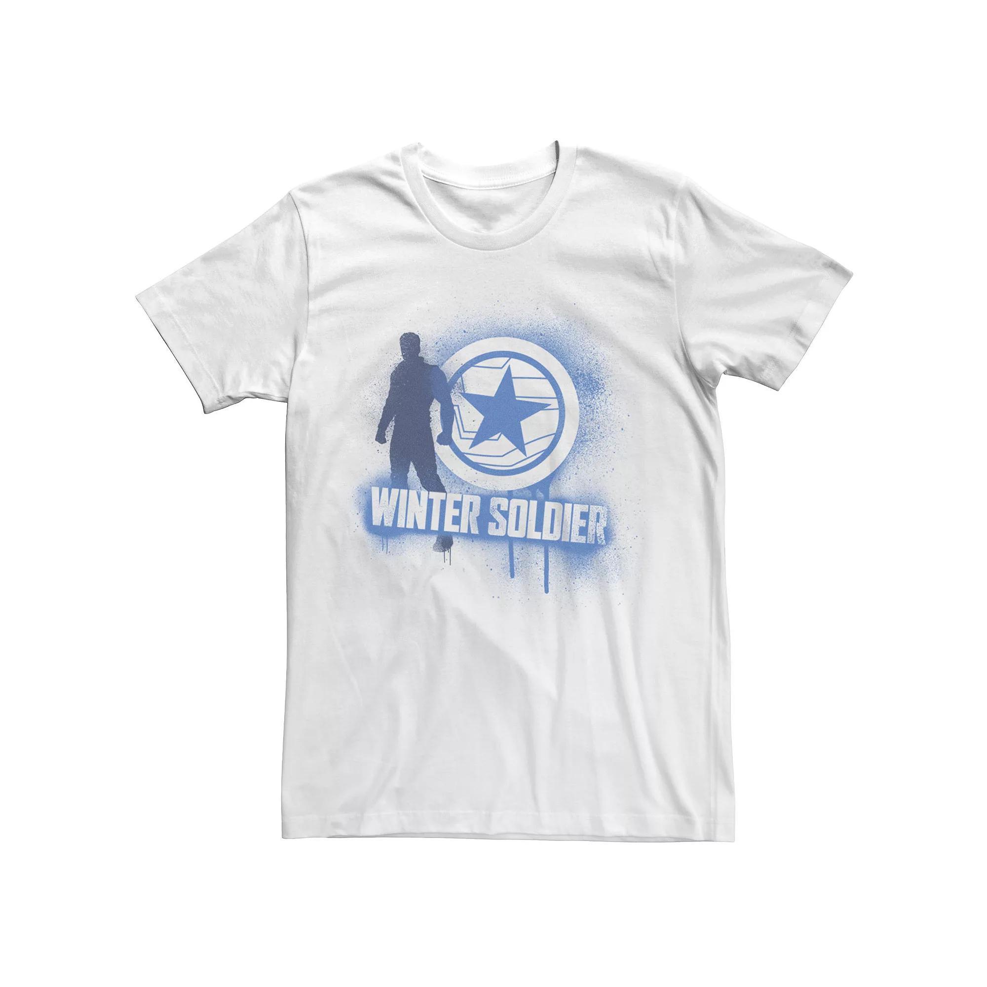 Big & Tall Marvel The Falcon And The Winter Soldier Spray Paint Tee, Men's, Size: XXL Tall, White Product Image