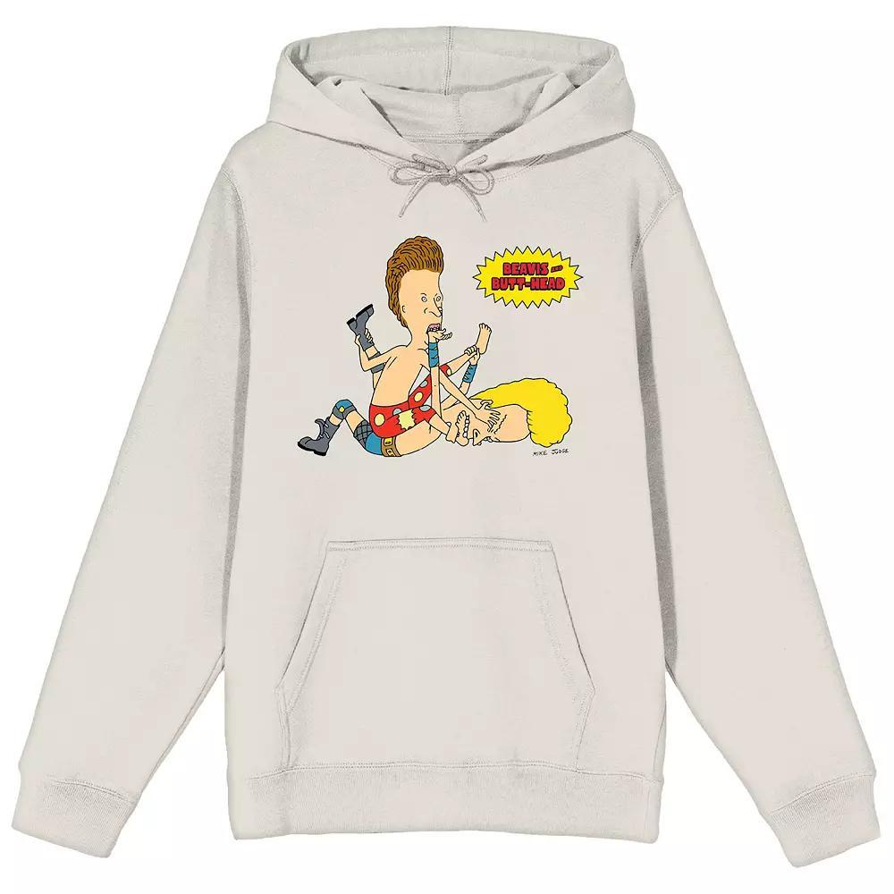 Mens Beavis & Butthead Wrestling Graphic Hoodie Product Image