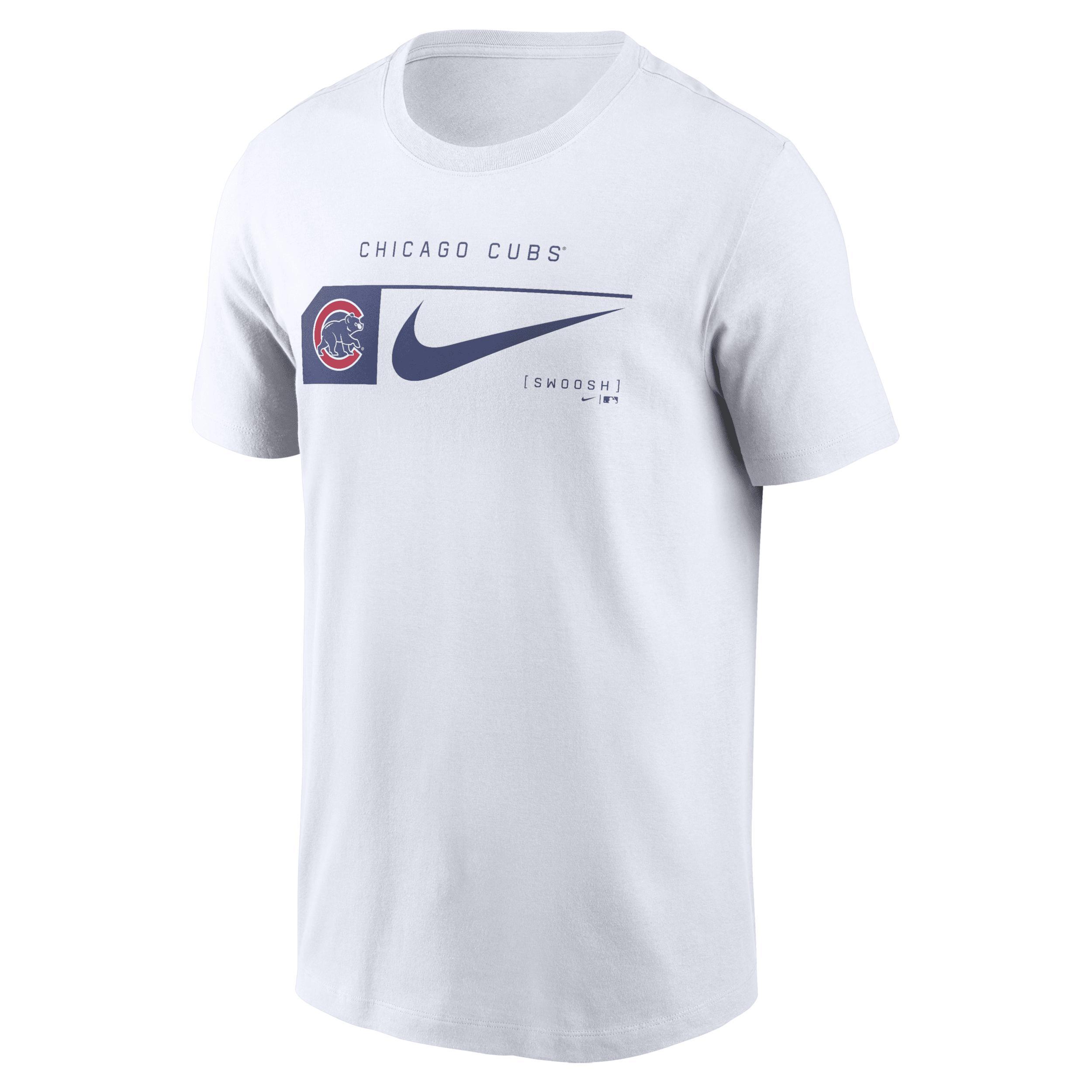 Men's Nike White Chicago Cubs Team Swoosh Lockup T-Shirt, Size: 2XL Product Image