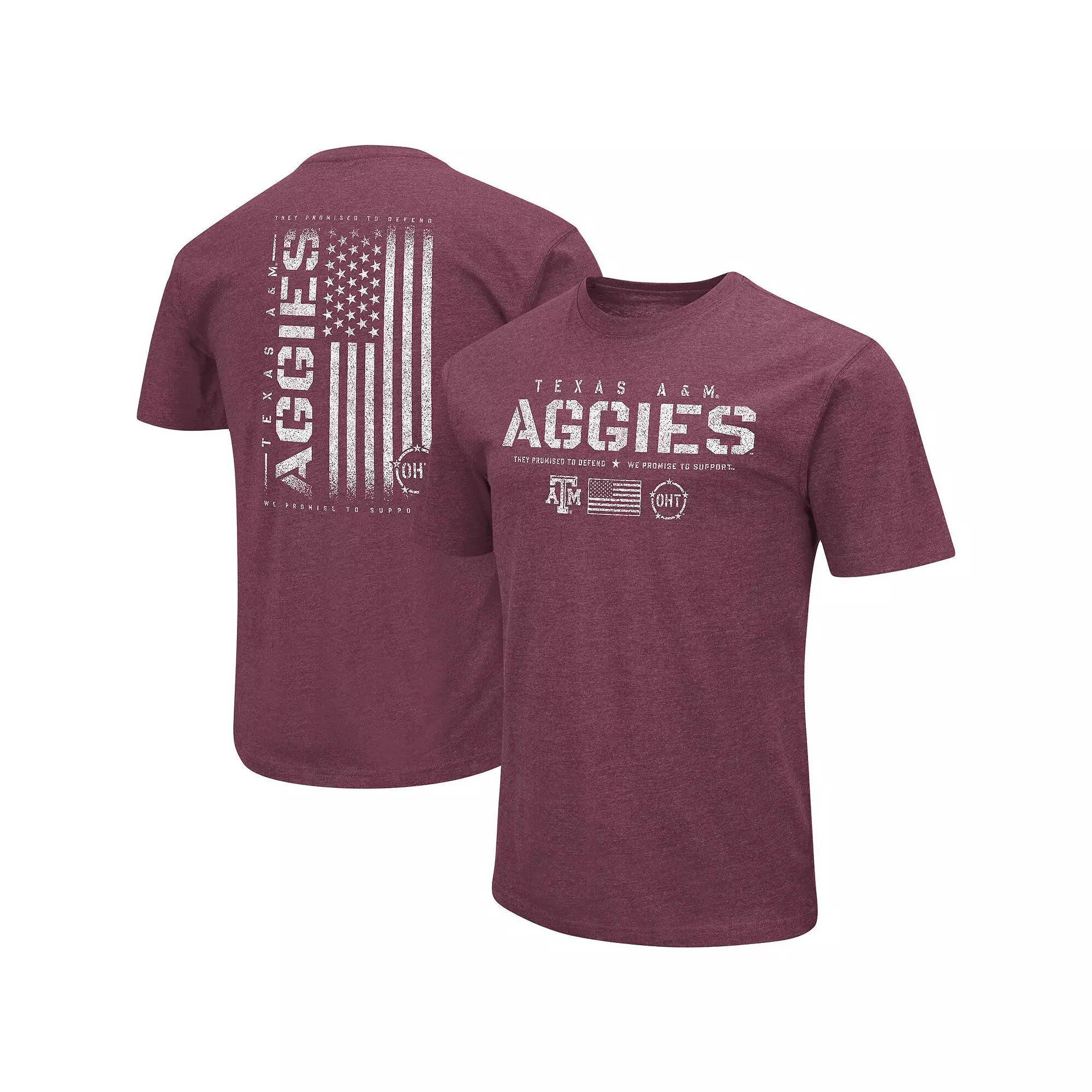 Men's Colosseum Maroon Texas A&M Aggies OHT Military Appreciation Flag 2.0 T-Shirt, Size: XL, Red Product Image