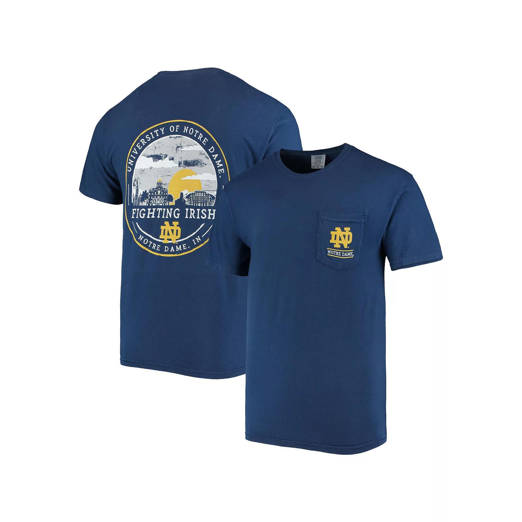 IMAGE ONE Men's Navy Notre Dame Fighting Irish Circle Campus Scene T-Shirt at Nordstrom, Size Small Product Image