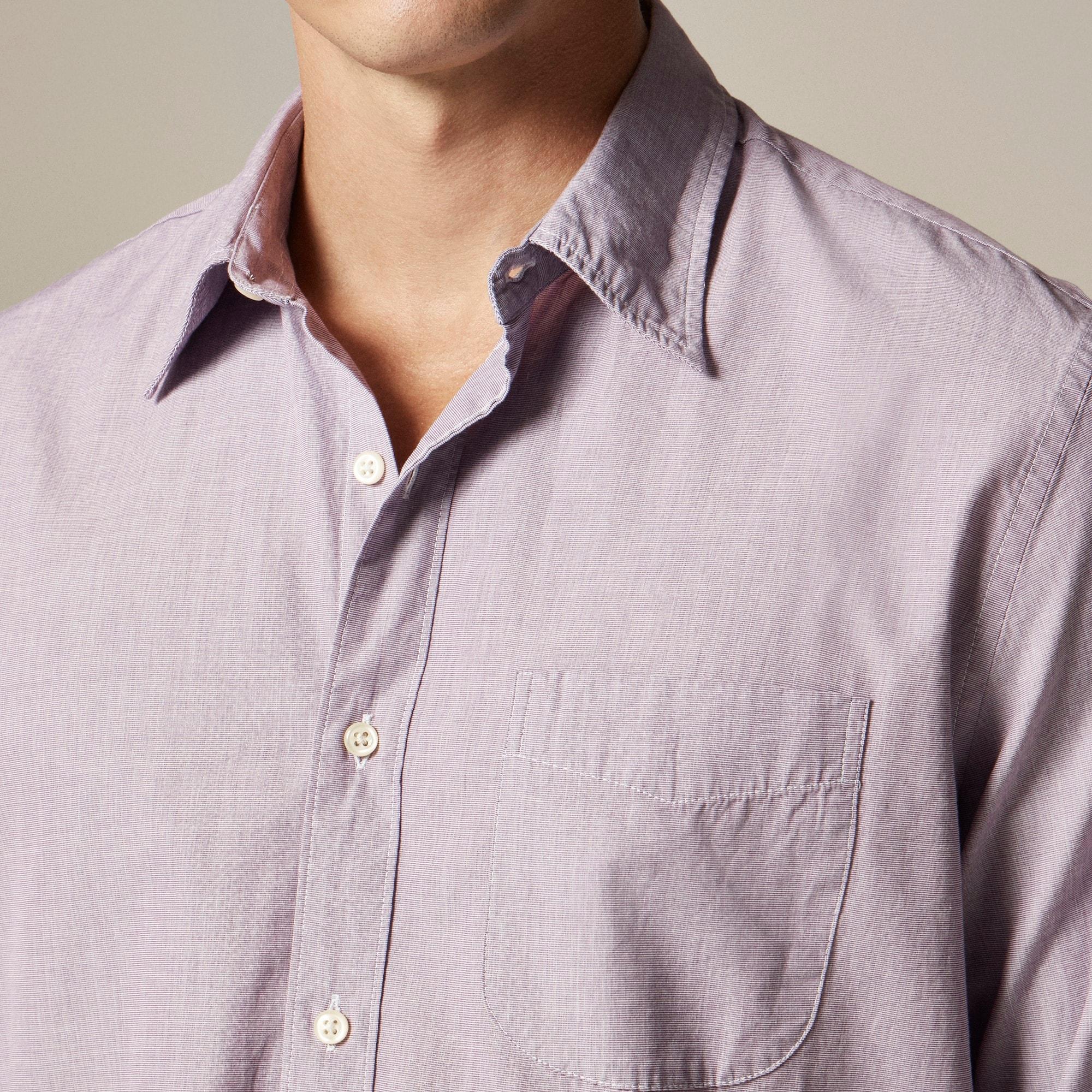 Secret Wash cotton poplin shirt with point collar Product Image