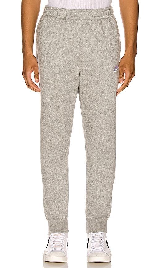 Nike Club cuffed sweatpants in gray heather Product Image