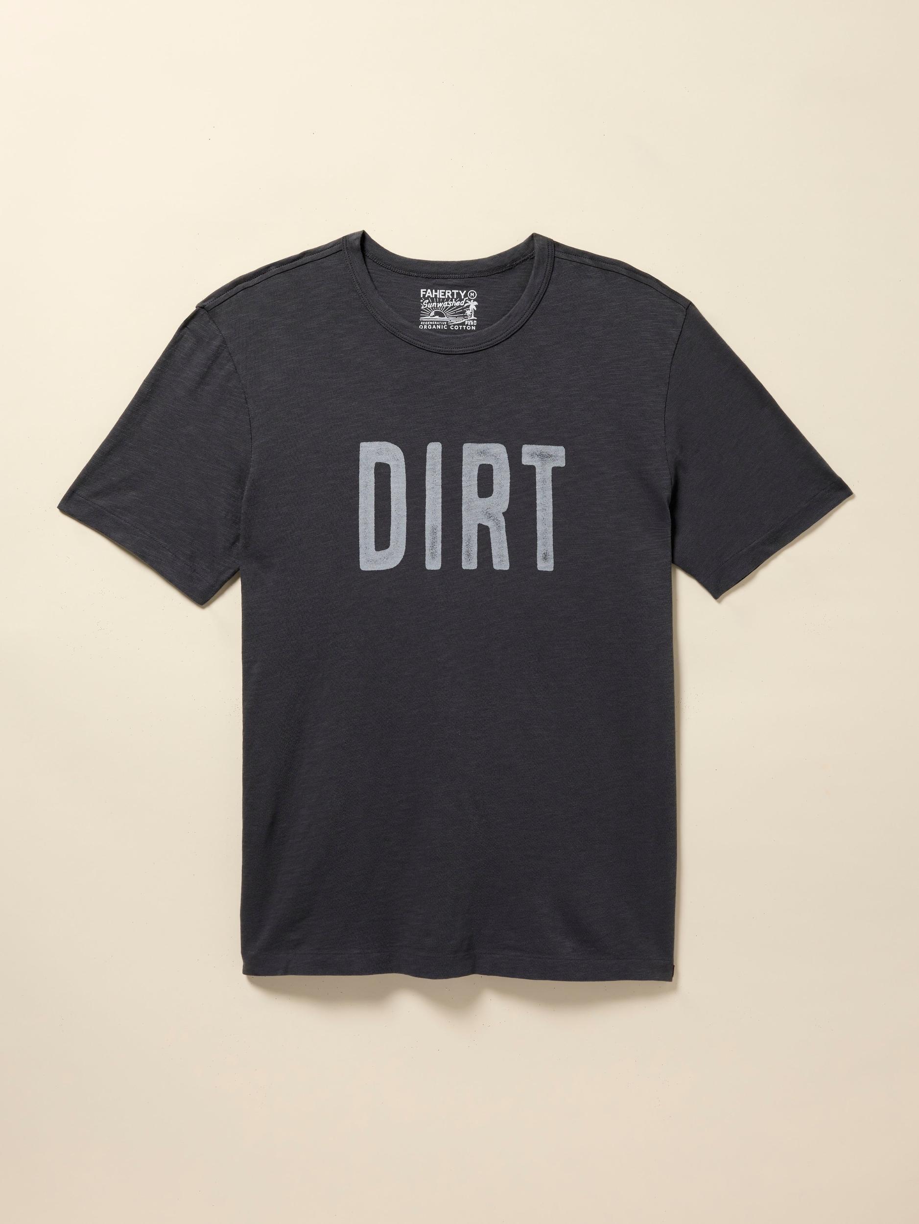 DIRT Sunwashed Regenerative Cotton Tee - Graphite Male Product Image