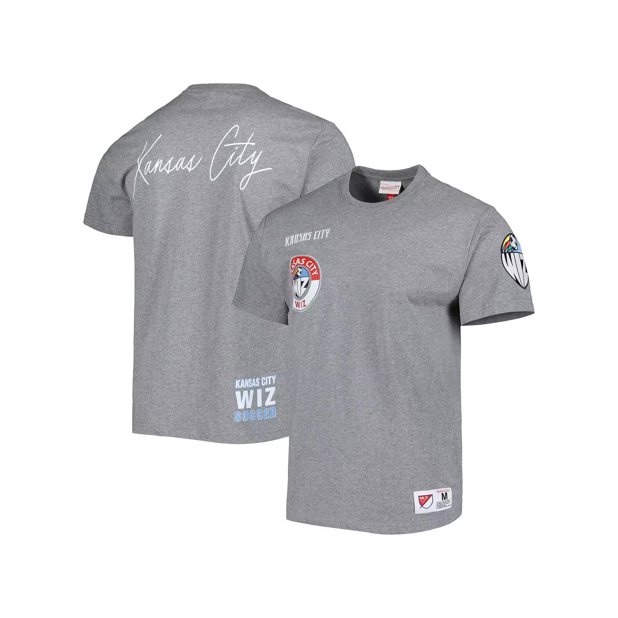 Men Mitchell & Ness Heather Gray Sporting Kansas City City Tee, Men's, Size: Large, Grey Product Image