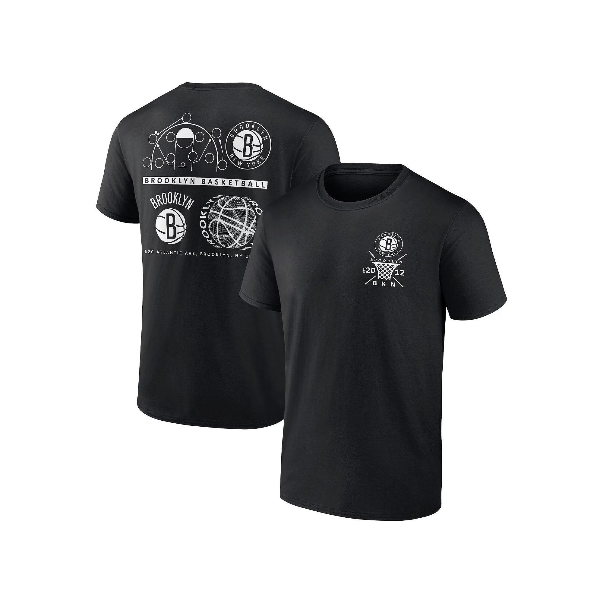 Men's Fanatics Branded Black Brooklyn Nets Court Street Collective T-Shirt, Size: 2XL Product Image