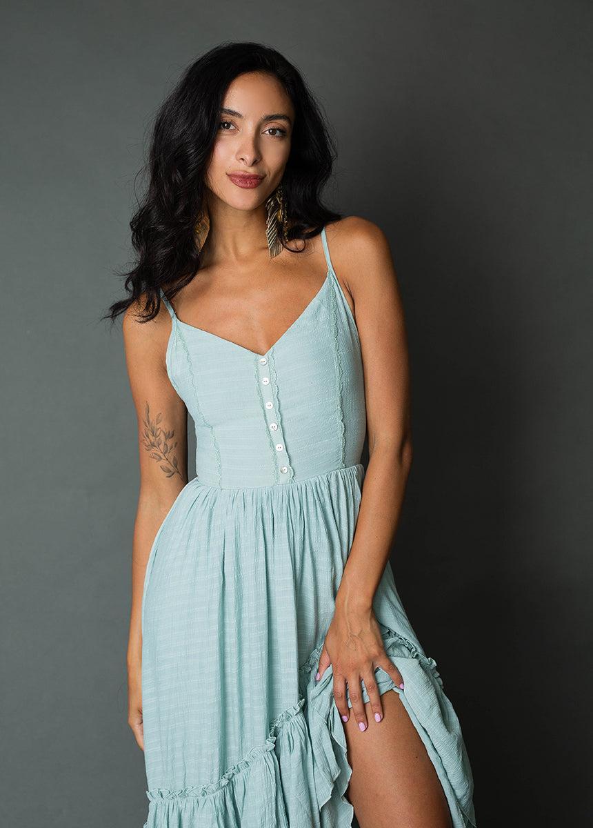 Everlie Dress in Blue Smoke Female Product Image