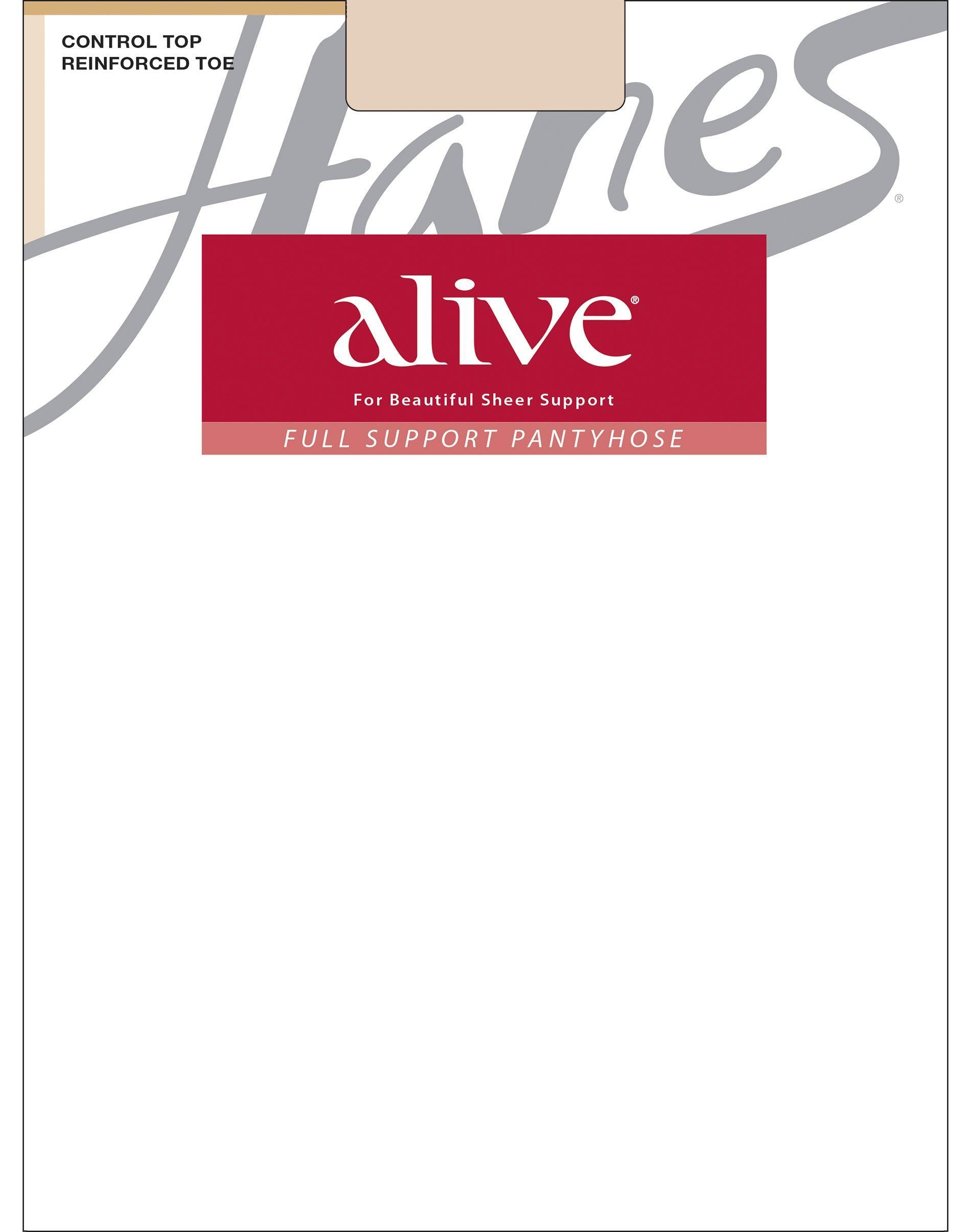 Hanes® Alive Full Support Control-Top Pantyhose, Women's, Barely Black Product Image