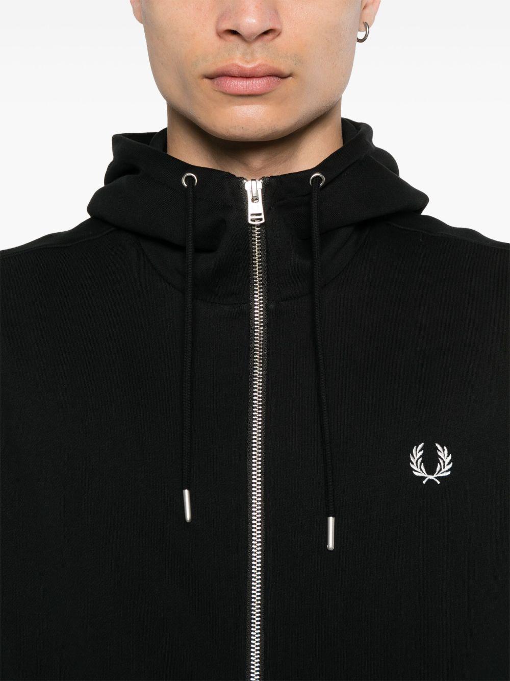 embroidered-logo zip-up jacket Product Image