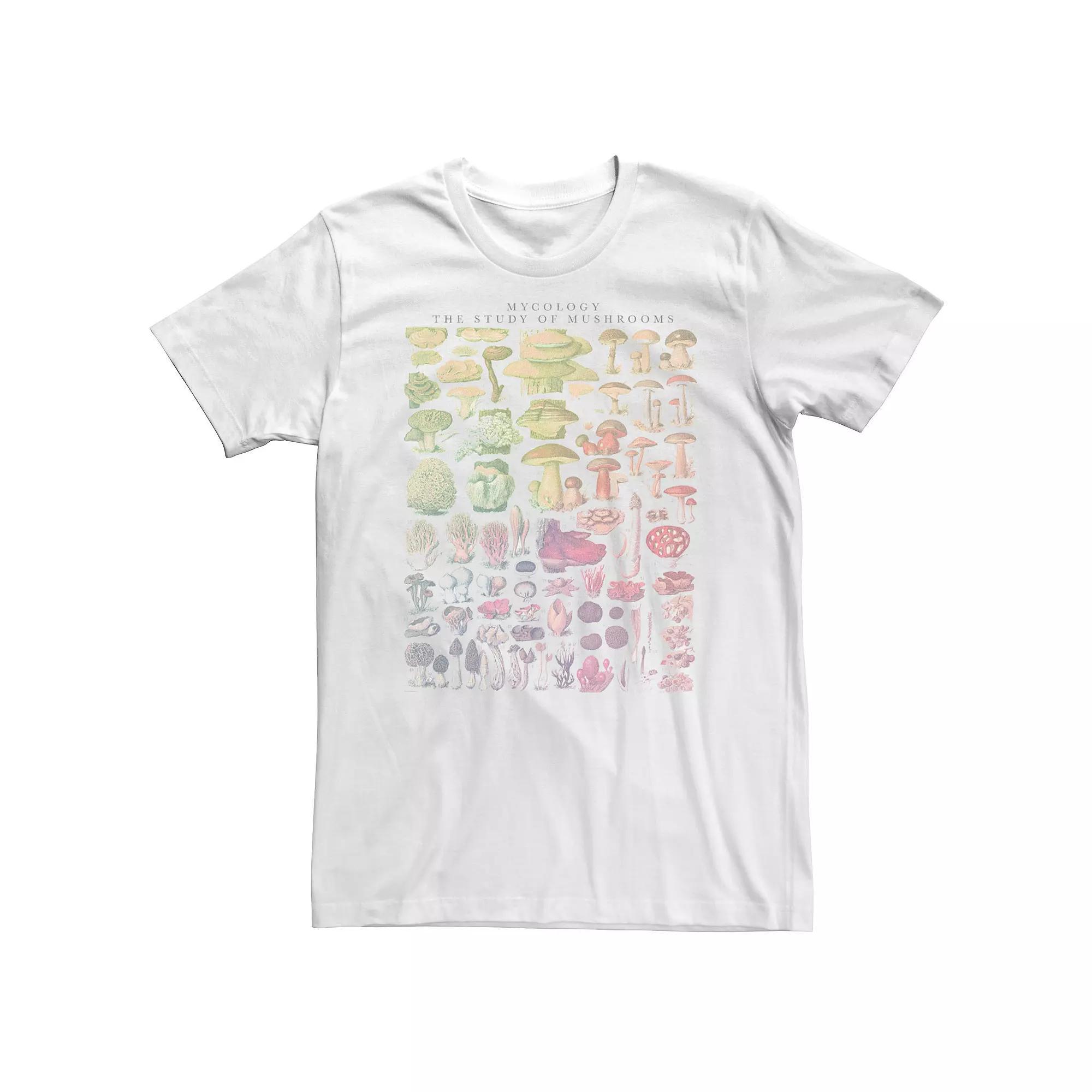 Big & Tall Trendy Mycology Study Of Mushrooms Collage Tee, Mens Product Image