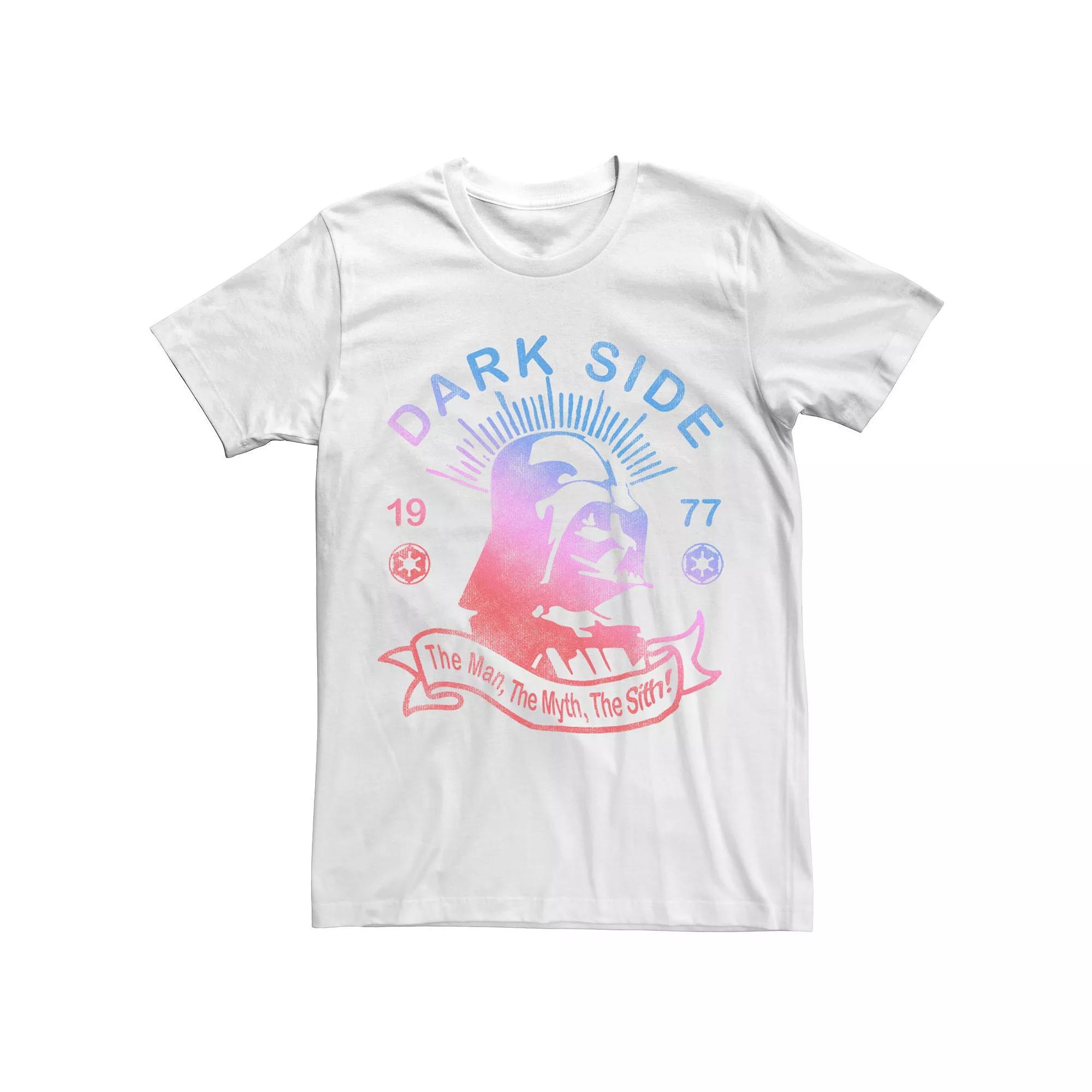 Men's Star Wars Darth Vader Ombre Portrait Tee, Size: Small, White Product Image