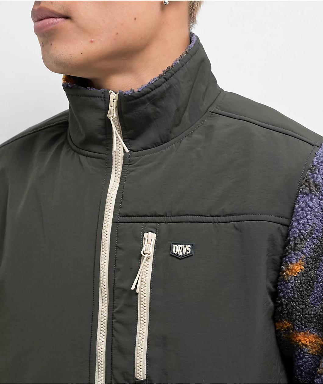 Dravus Condor Blue and Grey Sherpa Tech Fleece Product Image