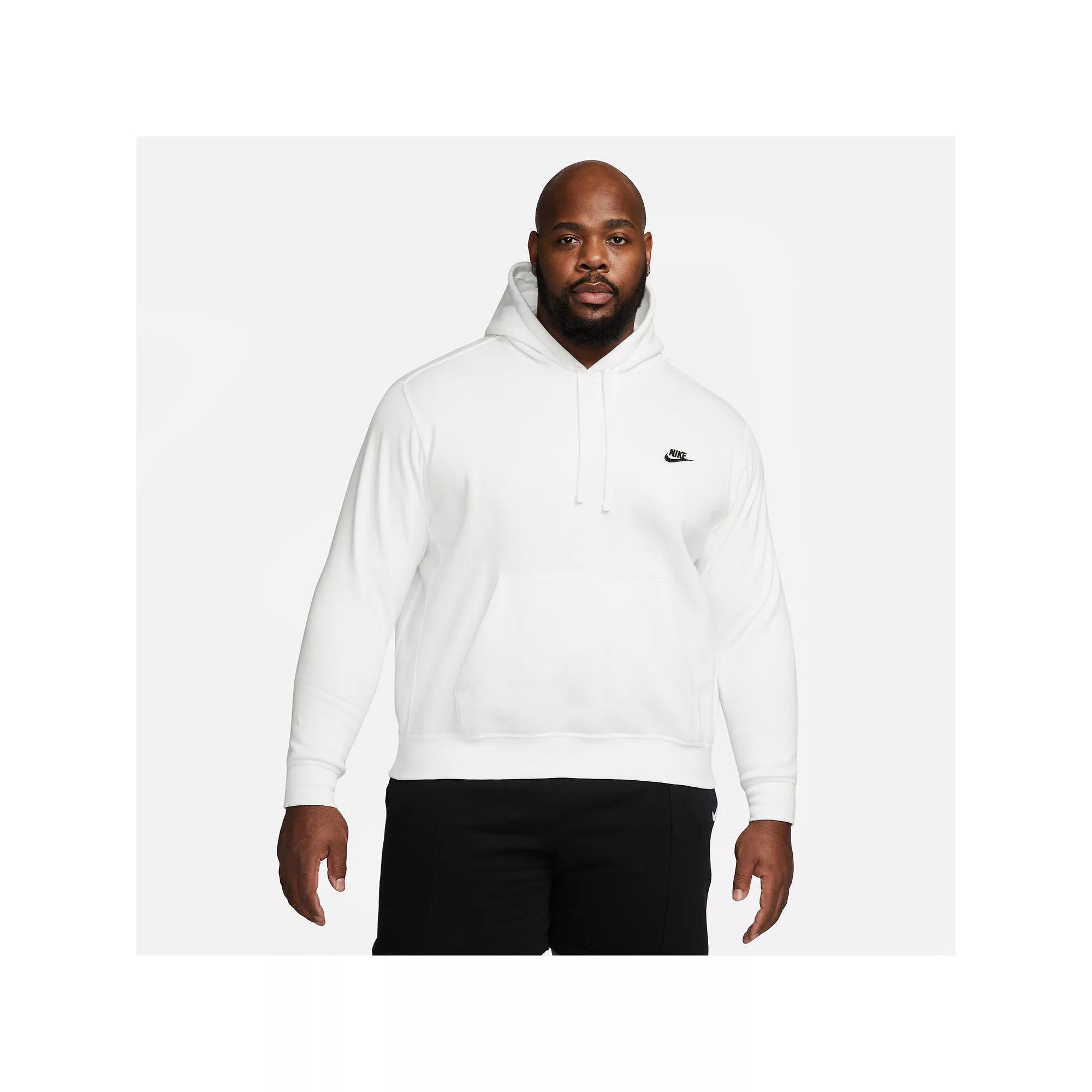 Big & Tall Nike Sportswear Club Fleece Pullover Hoodie, Men's, Size: XXL Tall, White Product Image