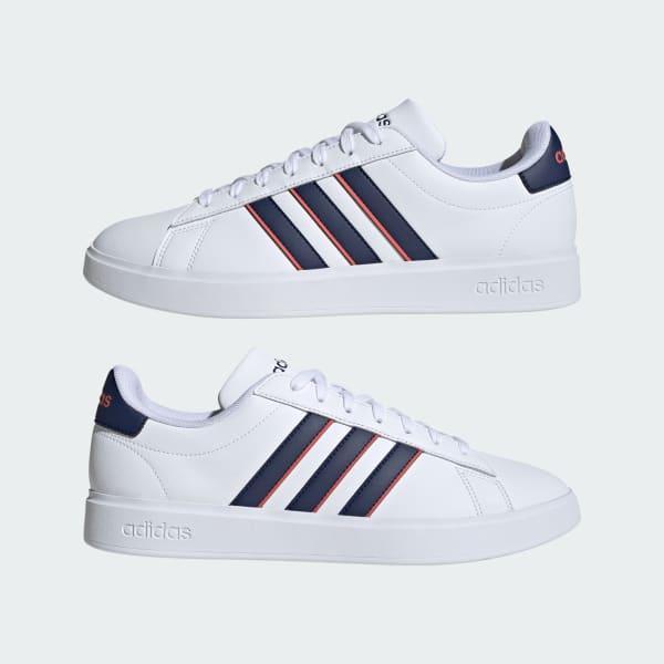 adidas Grand Court Shoes Cloud White 8 Mens Product Image
