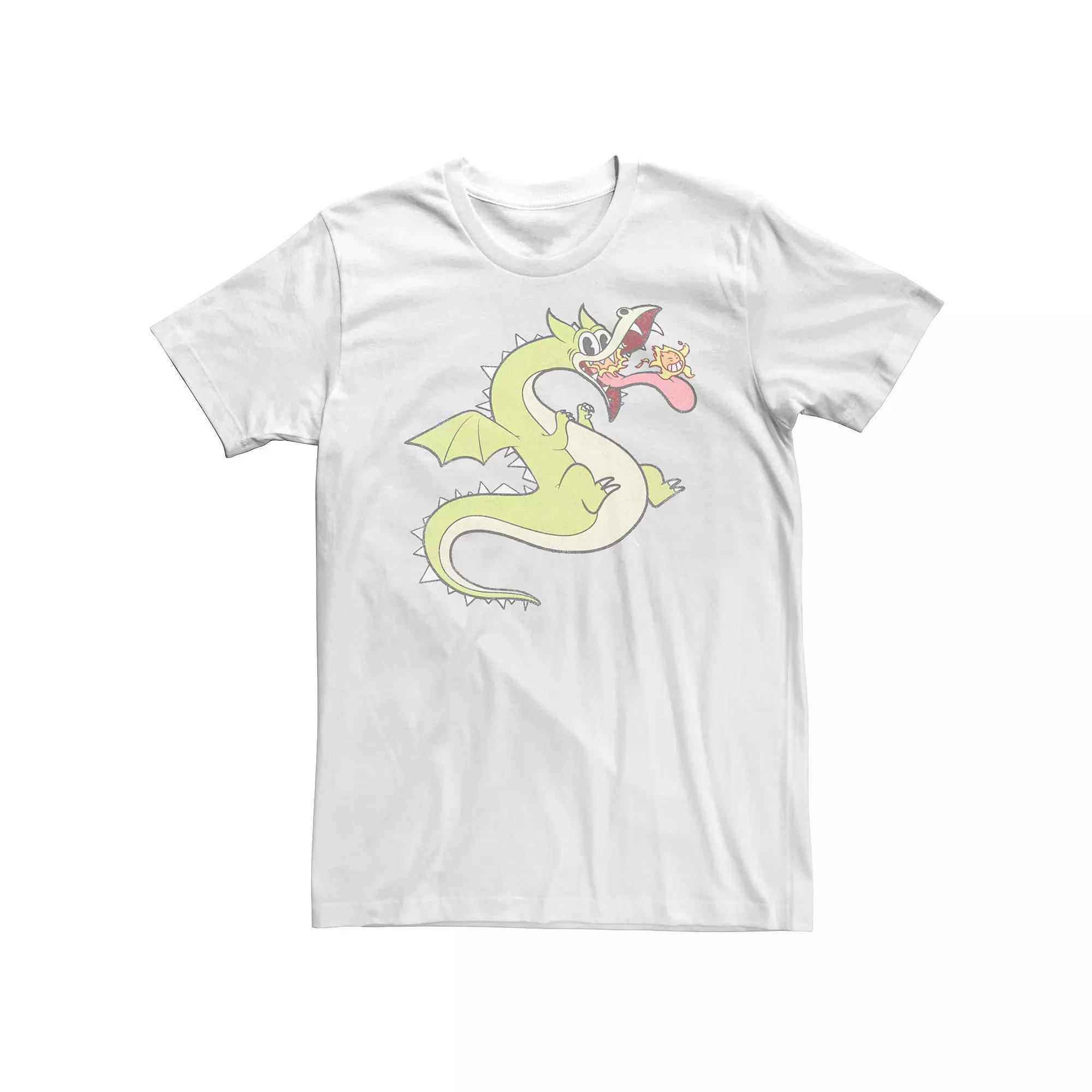 Big & Tall Cuphead Grim Matchstick & Living Fireball Tee, Men's, Size: 3XL, White Product Image
