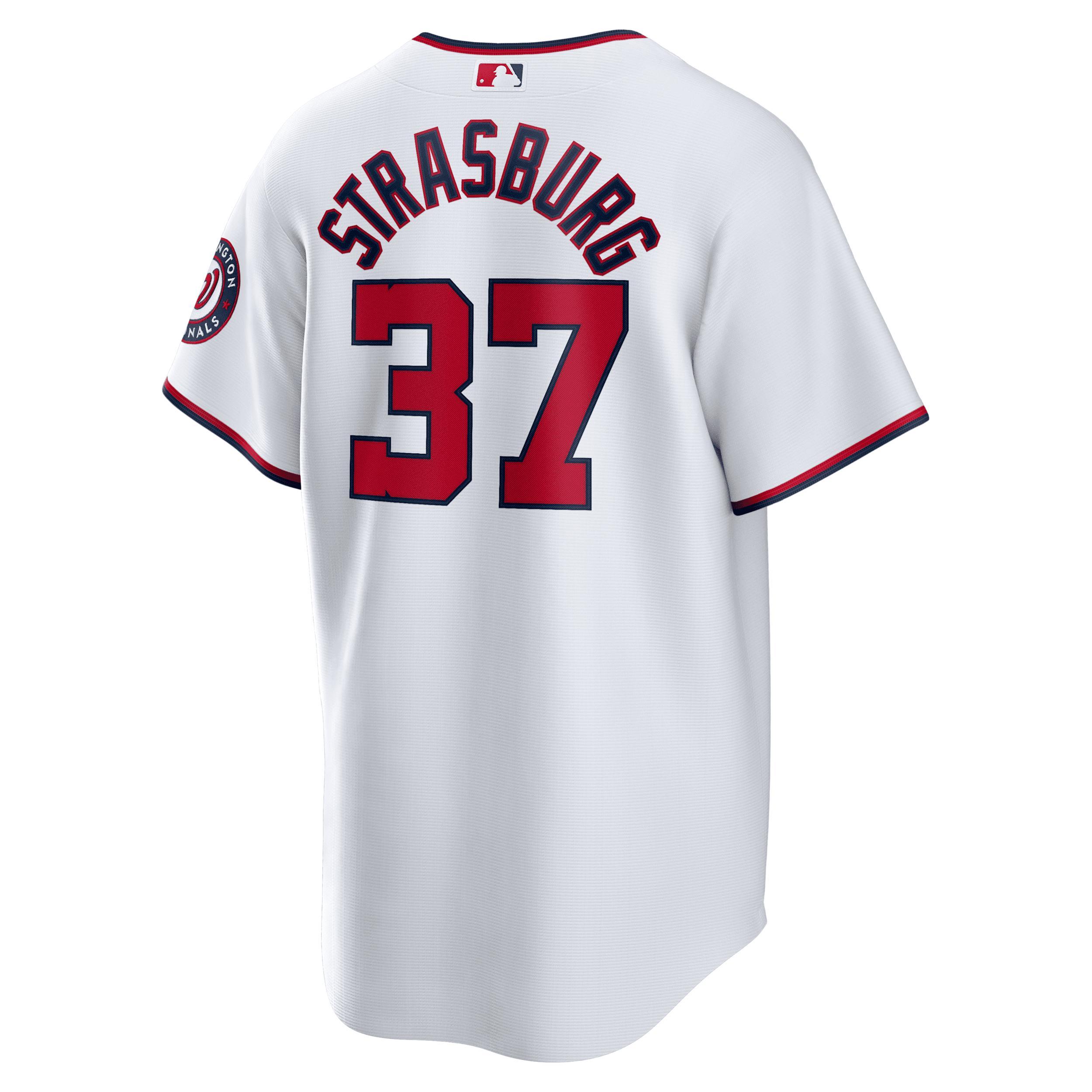 Men's Nike Stephen Strasburg White Washington Nationals Home Replica Jersey, Size: XL Product Image