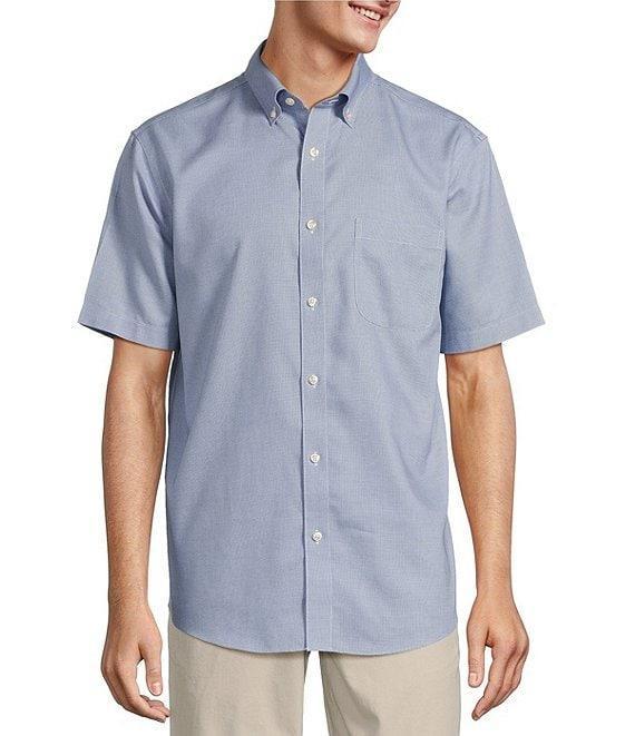 Gold Label Roundtree & Yorke Non-Iron Short Sleeve Solid Dobby Sport Shirt Product Image