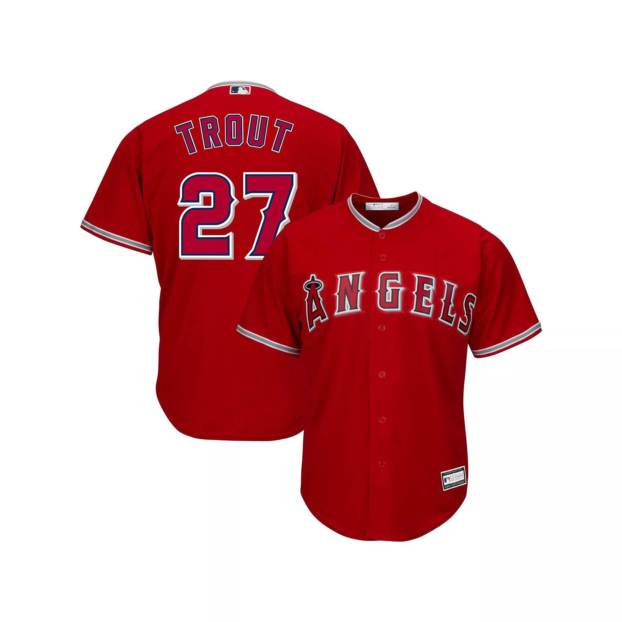 Mens Mike Trout Los Angeles Angels Big & Tall Replica Player Jersey Product Image