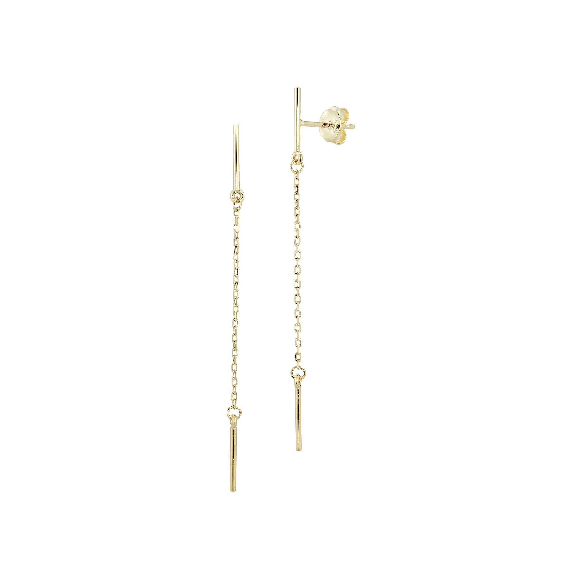 LUMINOR GOLD 14k Gold Chain Drop Earrings, Women's Product Image