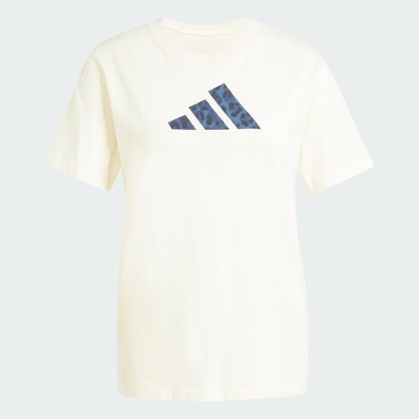 adidas Future Icons Graphic Tee Cream White L Womens Product Image