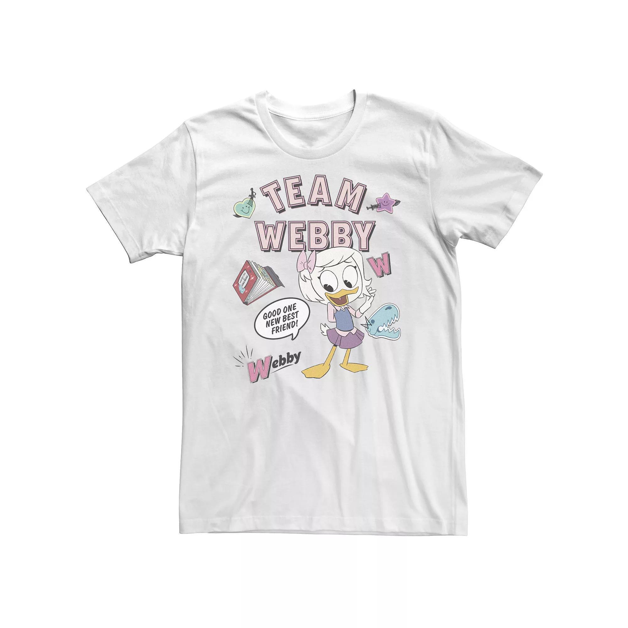 Big & Tall Disney DuckTales Team Webby Collage Tee, Men's, Size: 3XL Tall, White Product Image