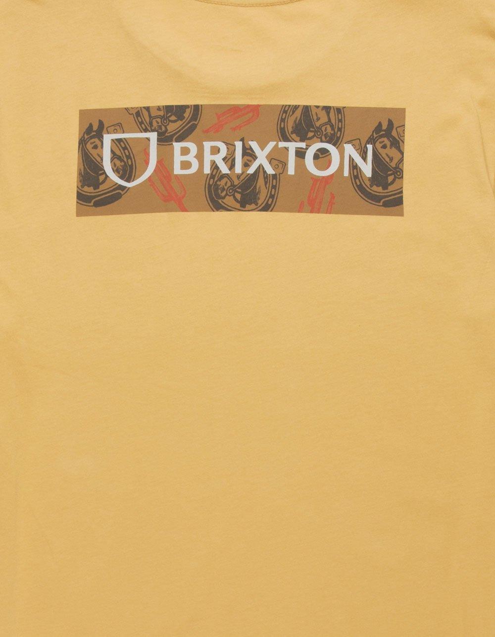 BRIXTON Alpha Block Mens Tee - BROWN Product Image