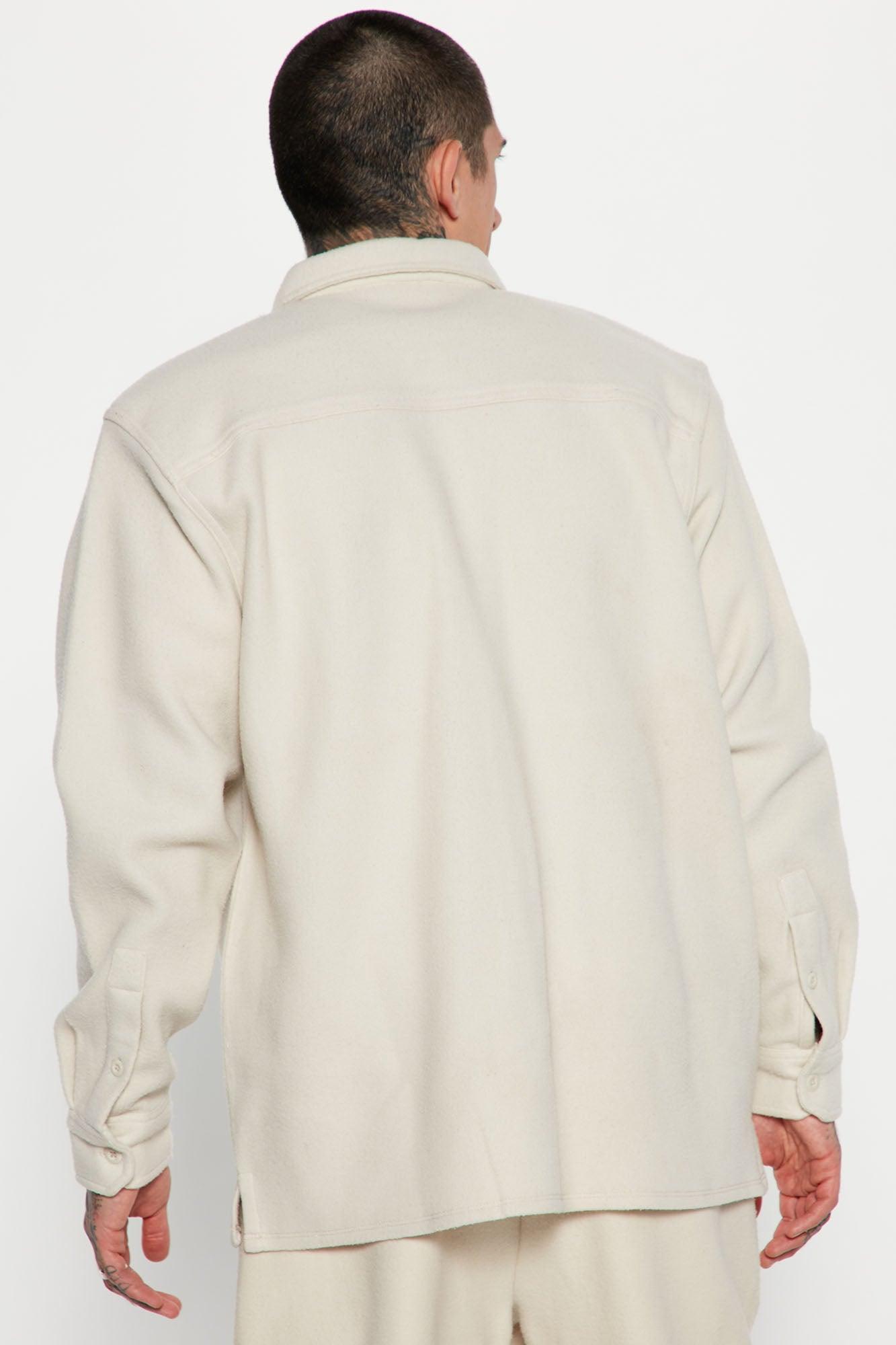 Your Go To Fleece Shacket - Cream Product Image