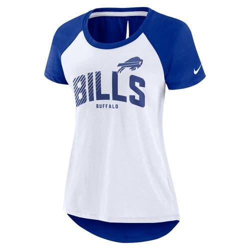 Women's Nike White/Heather Brown Cleveland Browns Back Cutout Raglan T-Shirt, Size: 2XL Product Image