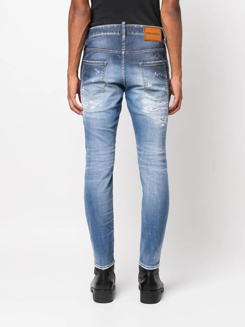 distressed-effect slim-cut jeans  Product Image