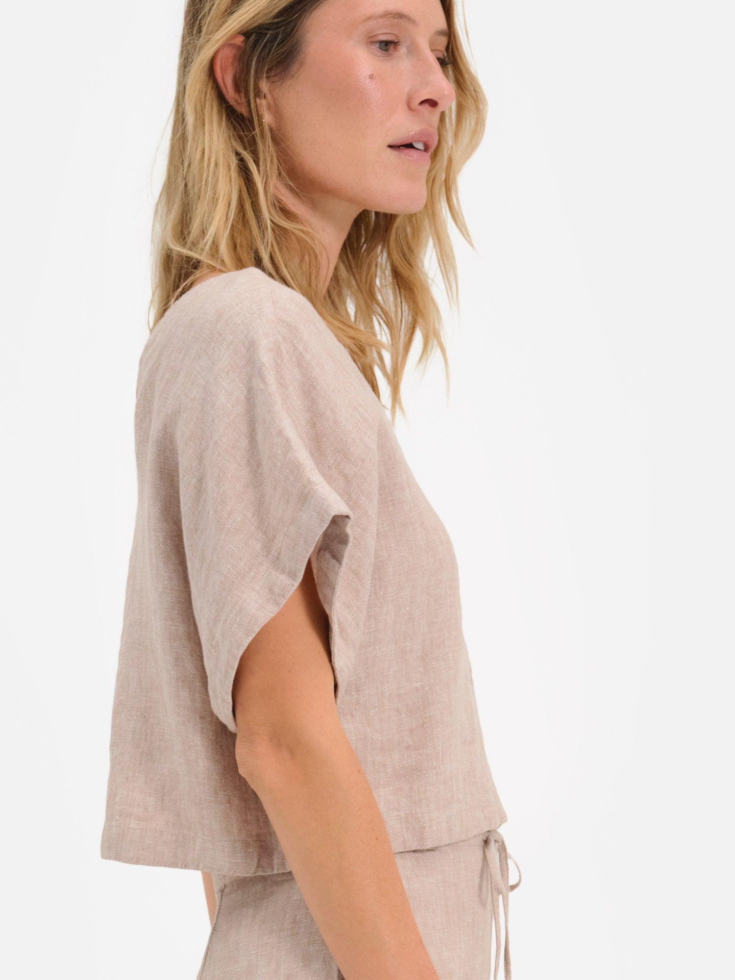 Organic Linen Midi Skirt Female Product Image