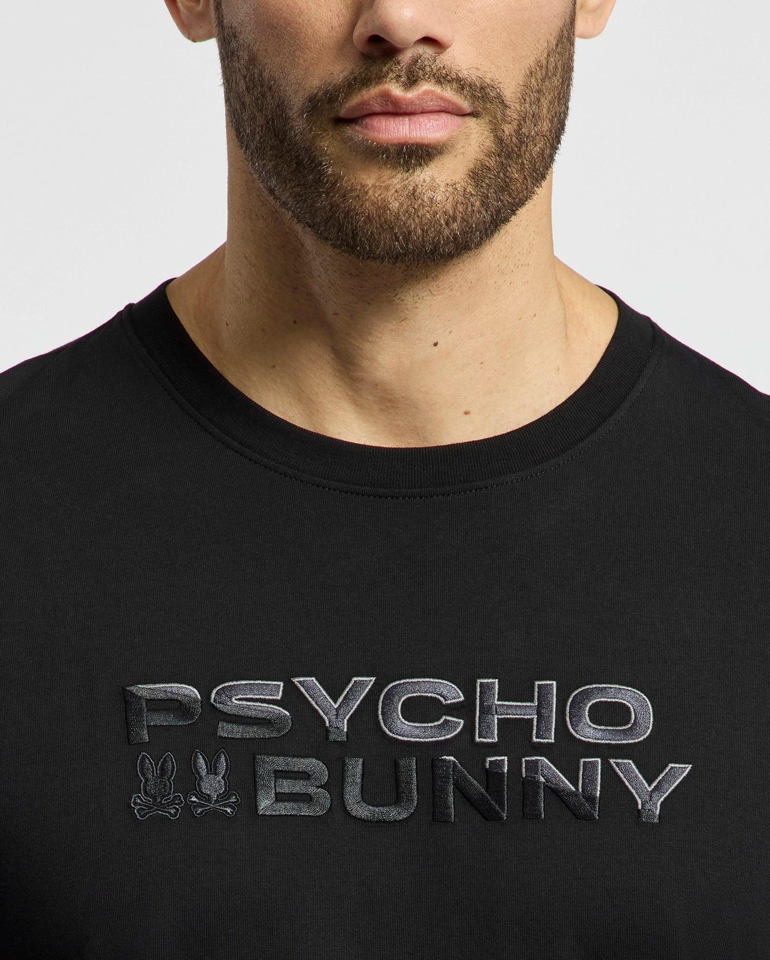 Men's Berni Embroidered Wordmark Graphic Tee 001 BLACK / XXL Product Image