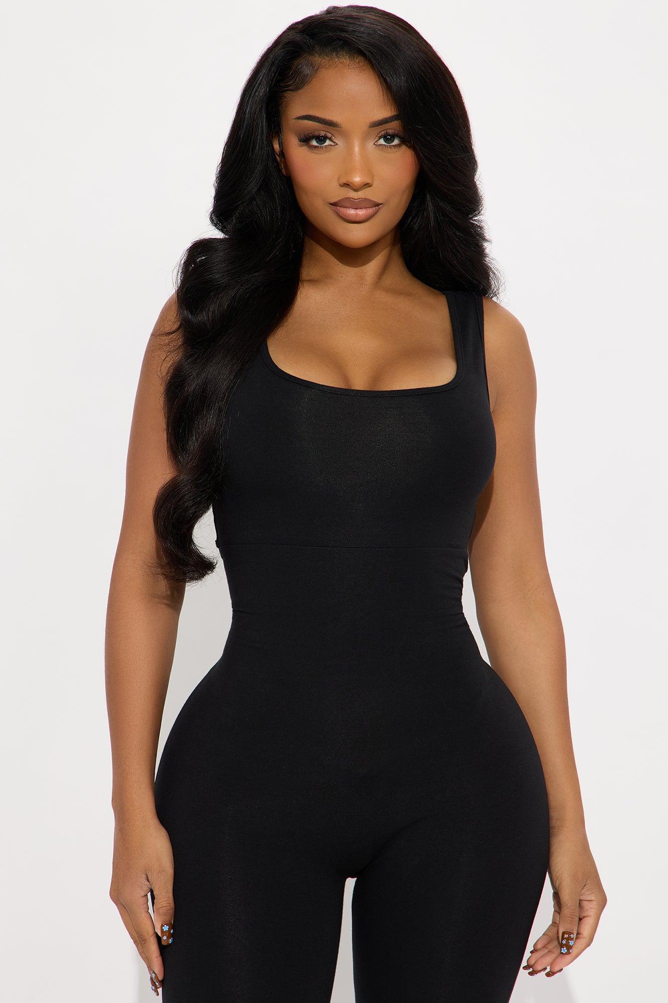 Selina Flare Leg Jumpsuit - Black Product Image