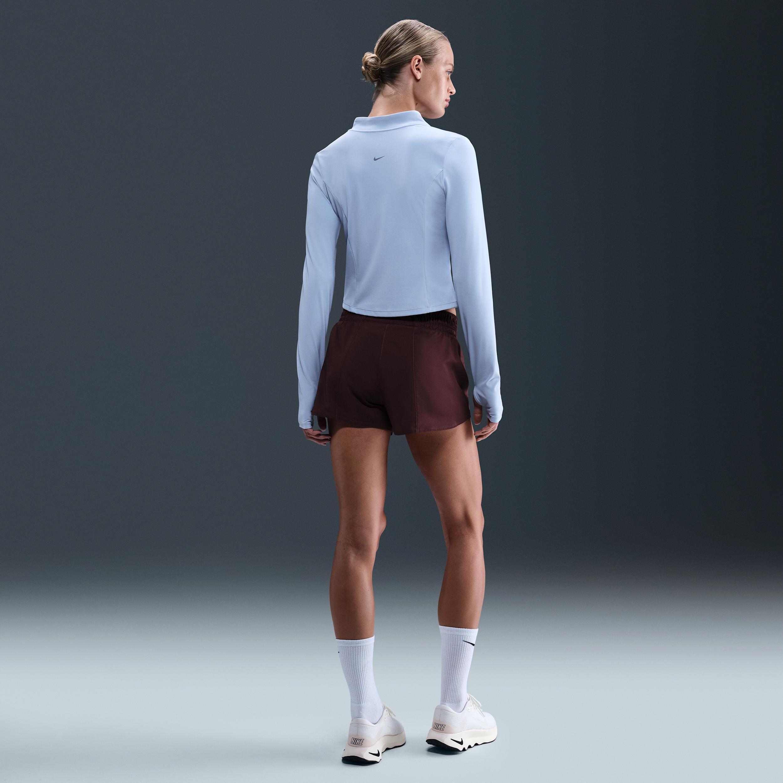 Nike Women's One Dri-FIT Mid-Rise 3" Brief-Lined Shorts Product Image