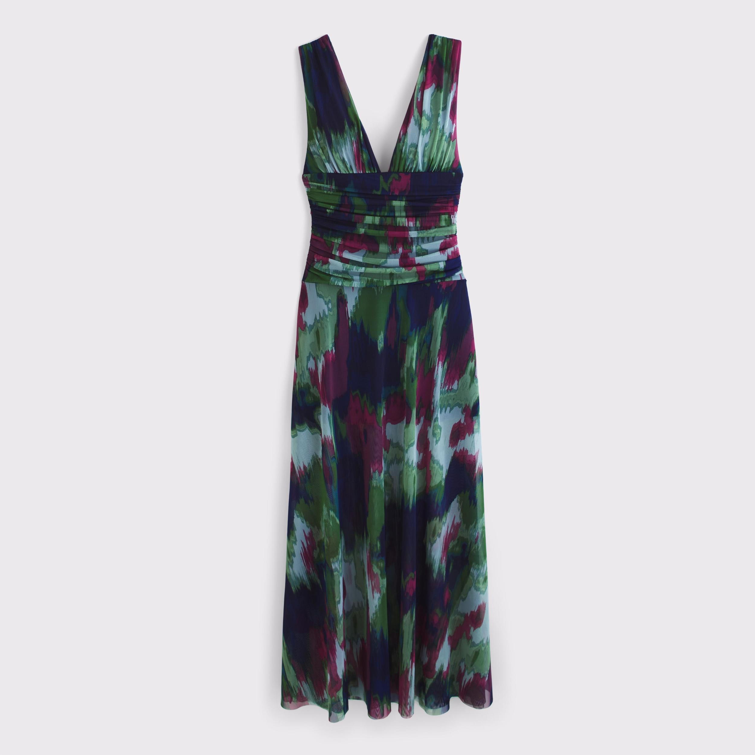 Plunge Drop-Waist Maxi Dress Product Image
