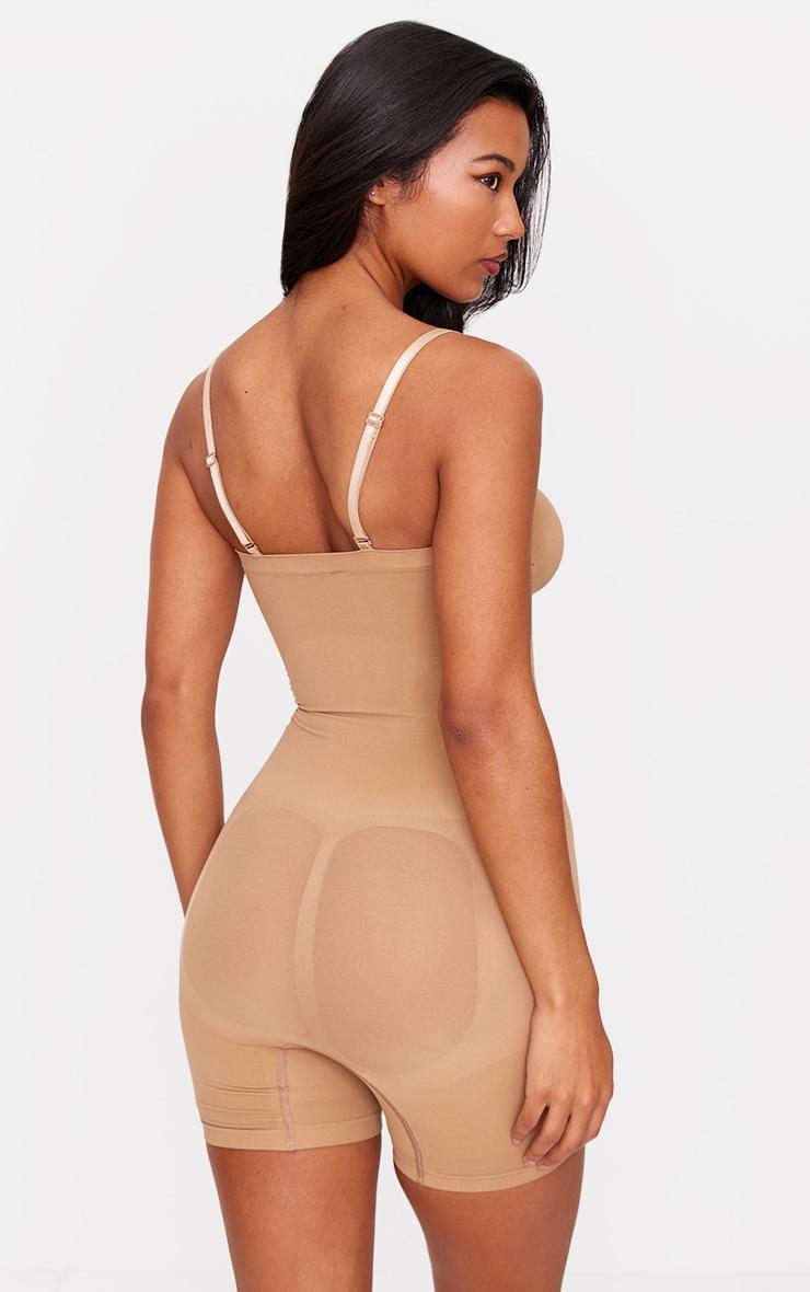Nude Bandeau Removable Strap Shapewear Bodysuit Product Image