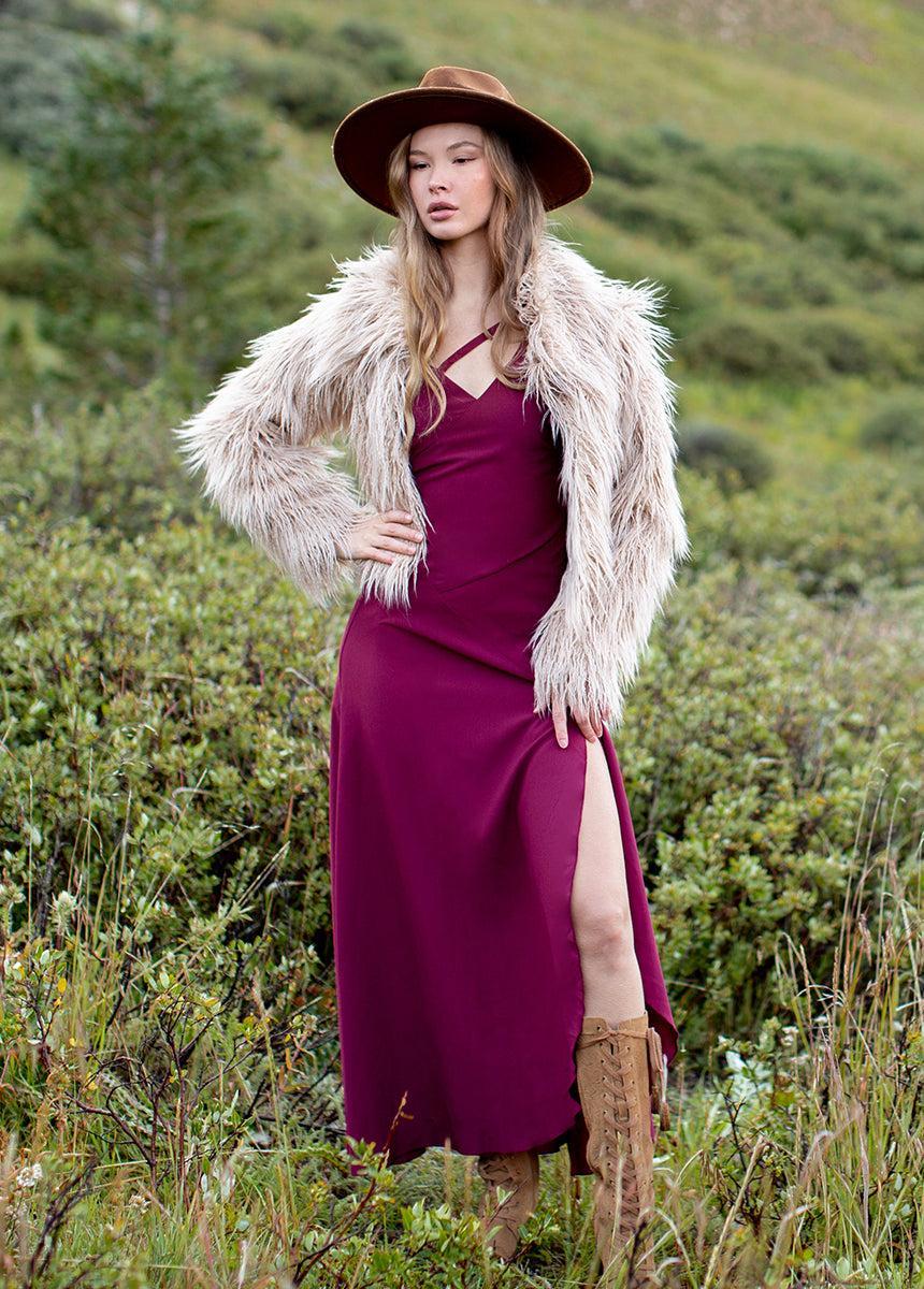 Bianka Dress in Rosewood Female Product Image