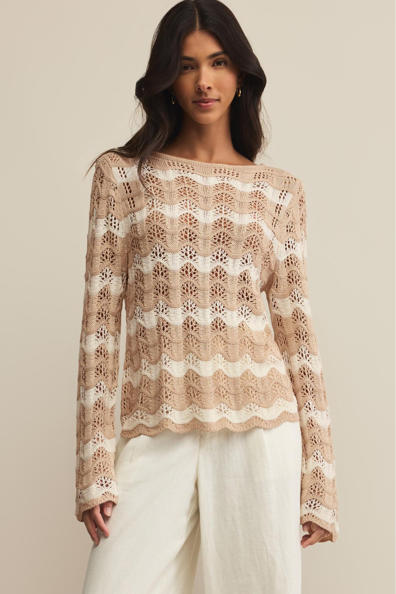 Azura Crochet Sweater Product Image