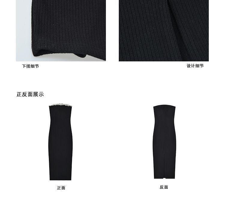 Plain Rhinestone Sheath Tube Dress (Various Designs) Product Image