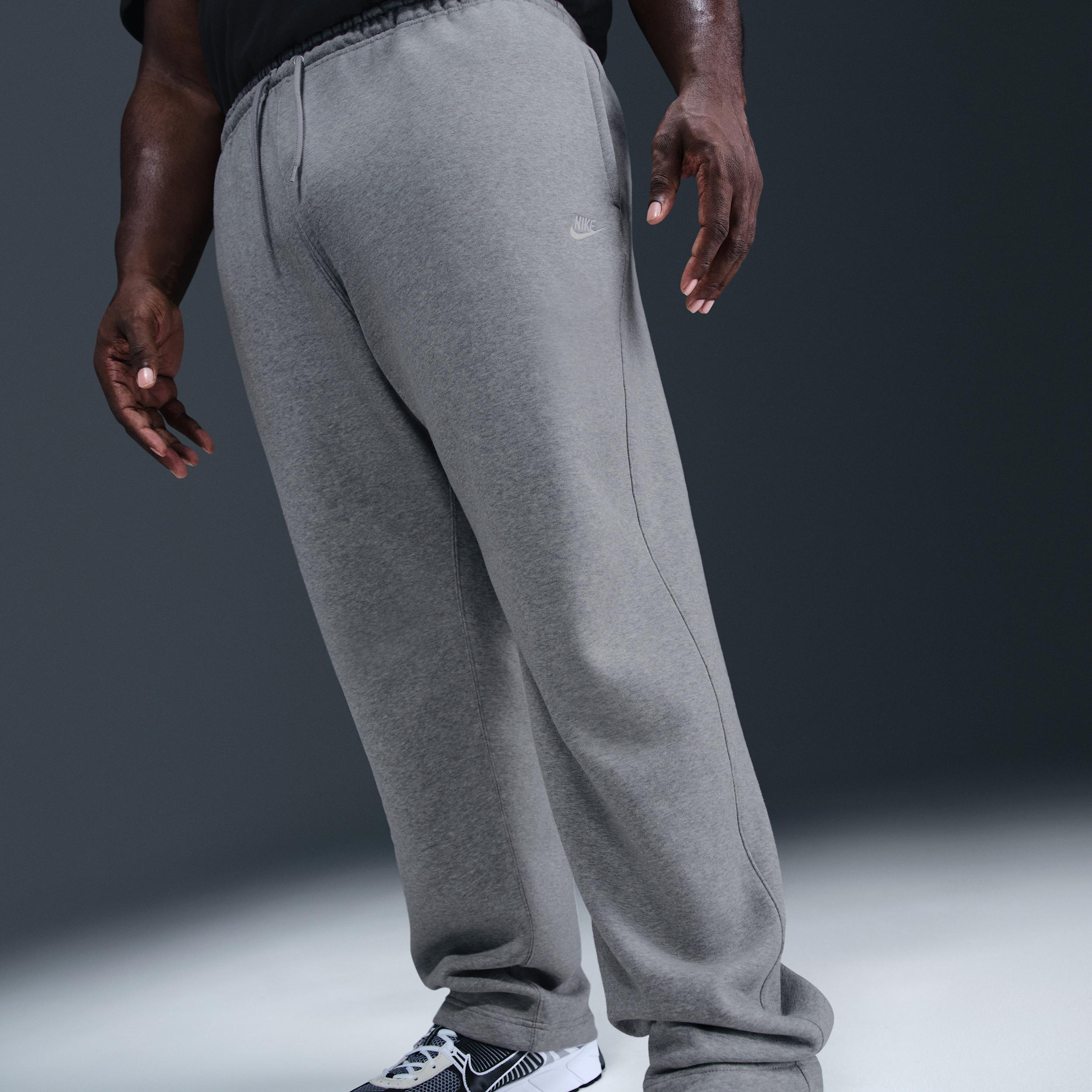 Men's Nike Open-Hem Fleece Pants, Size: XS, Dark Grey Grey Product Image