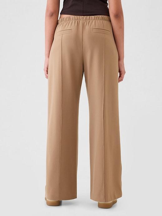 Wide-Leg Seamed Pull-On Pants Product Image