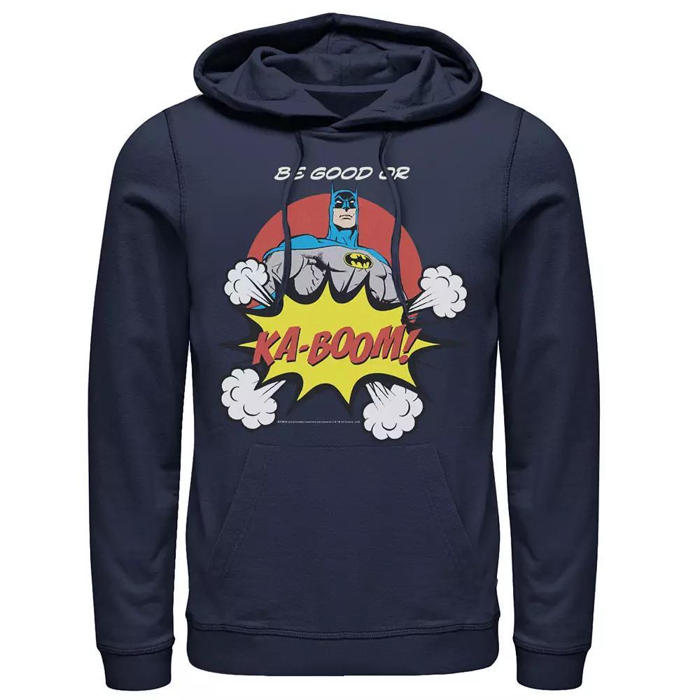 Men's DC Comics Batman Ka-Boom Pop Art Text Poster Hoodie, Size: Small, Blue Product Image