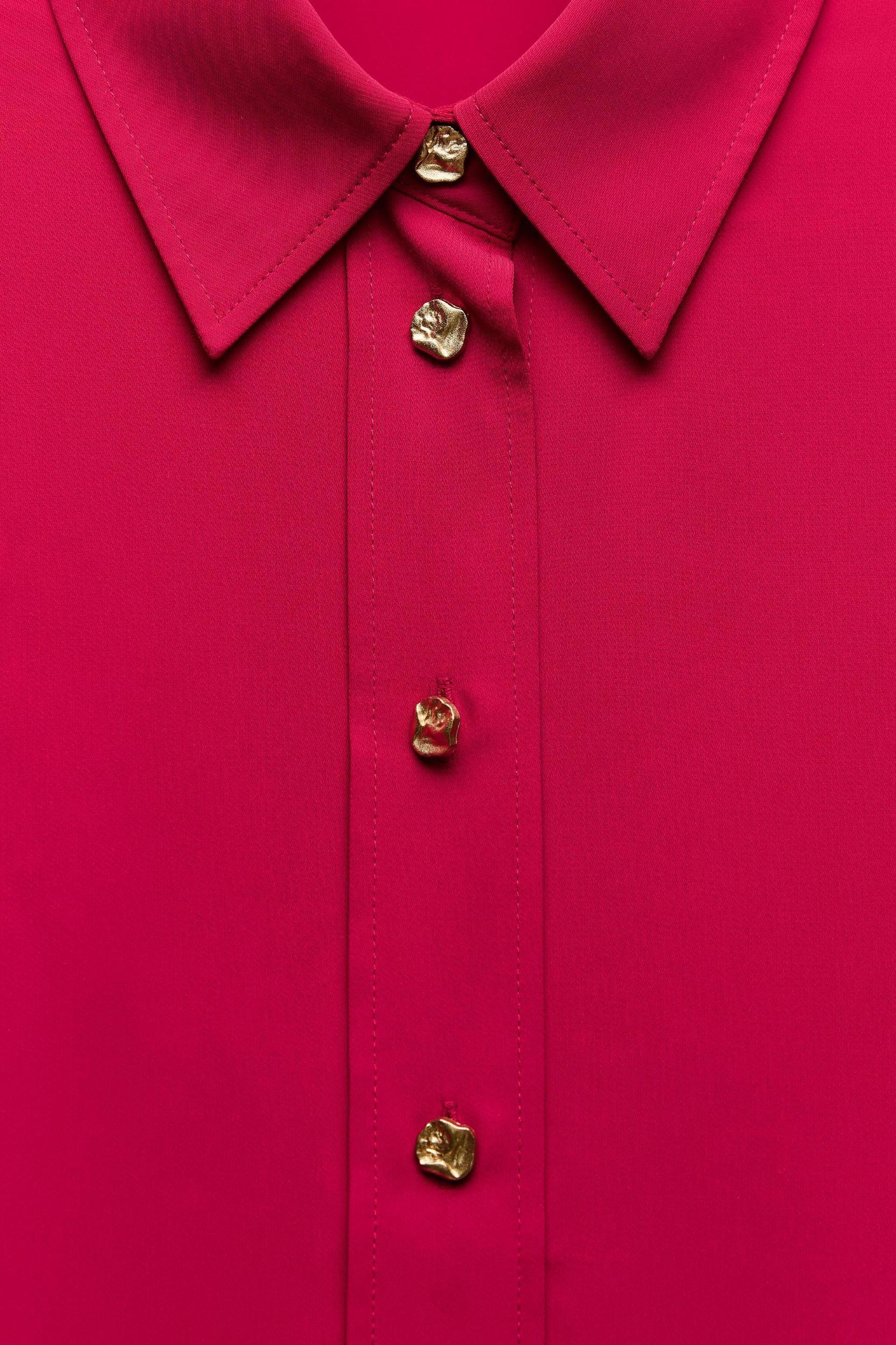 GOLD BUTTON FLOWY SHIRT Product Image